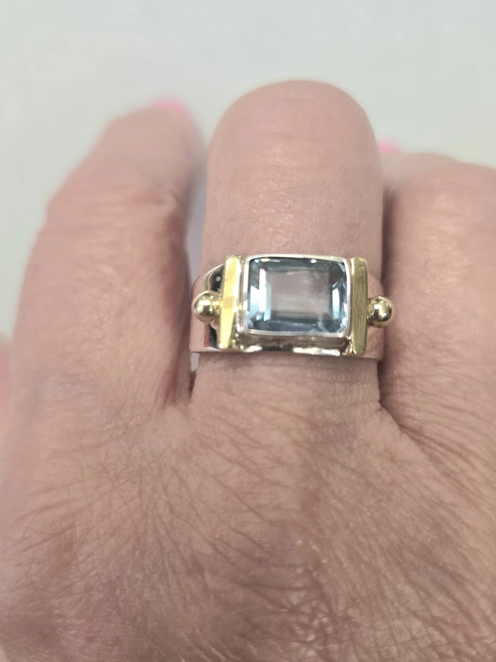 Sterling Silver Genuine Sky Blue Topaz Ring